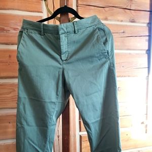 Green pants banana republic, size 4